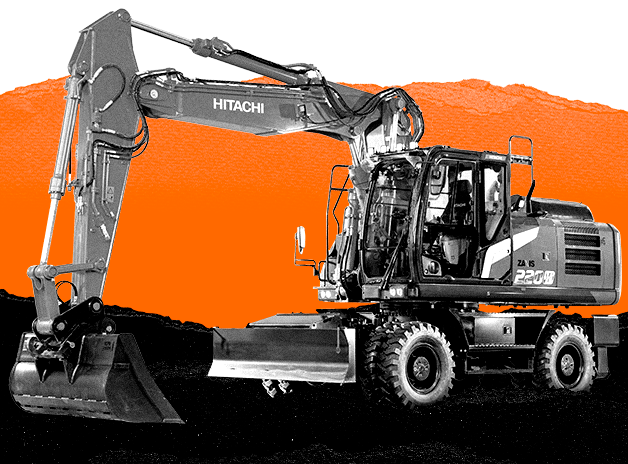 Excavadora de ruedas